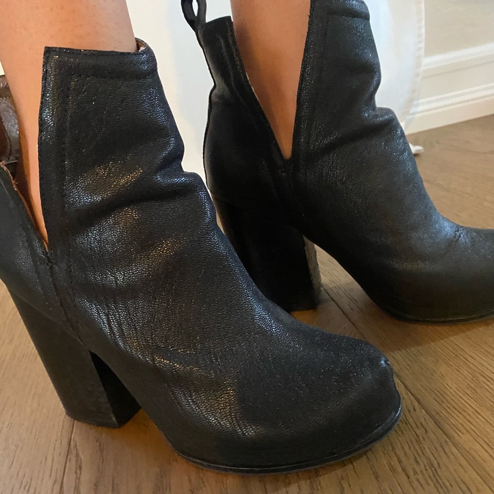 Jeffrey Campbell Black Cutout Booties